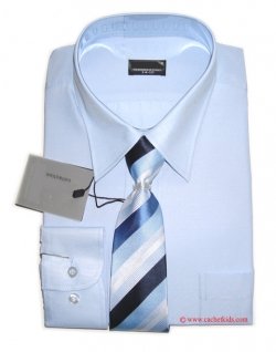 High Quality Boy Formal Blue Shirt With Tie