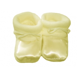 Ivory Baby Booties for Newborn Boys and Girls