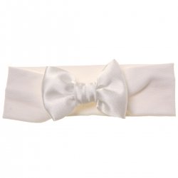Hair band with bow in ivory for baby and bigger girls