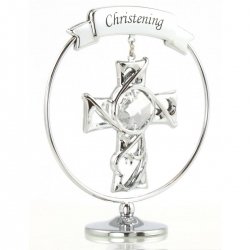 Swarovski Crystal Cross Christening Gift