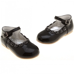 Baby and toddler girls black patent shoes sales