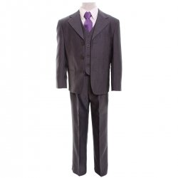 Boys grey three piece Beckham suit set