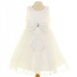 Special Occasions Ivory Dress With Ivory Bow