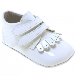 Baby Boys White Shoes With Double Strap