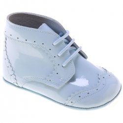 Stunning Looking Baby Boys Blue Patent Shoes