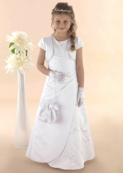 Communion Dress With Starburst Crystal Beading And Bolero