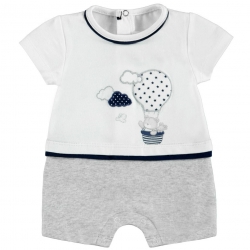Mayoral Baby Boys Ivory Grey 1 Piece Romper