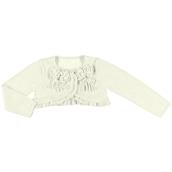 Girls Cream Floral Knitted Cardigan From Mayoral