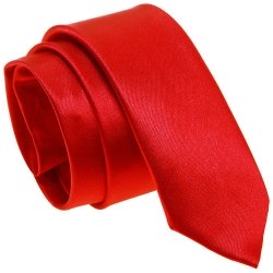 5 14 Years Boys Red Tie In Red Satin Fabric