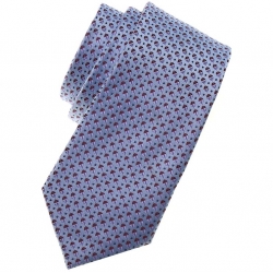 Boys Fashion Tie Blue With Burgundy And Navy Dots