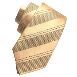 Boys Fashion Tie In Gold And Black Diagonal For 5 To 14 Years