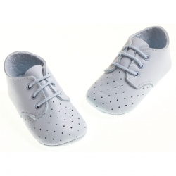 Baby boys blue shoes in soft leather