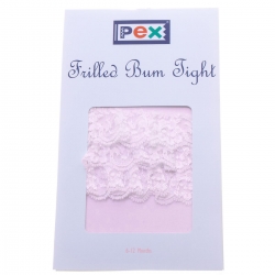 PEX Baby Girls Pink Frilled Bum Tights