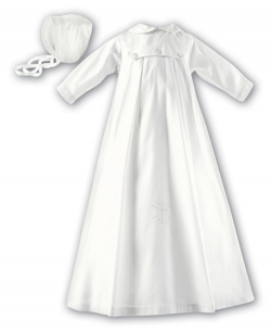 Sarah Louise Boys Ivory Silk Christening Gown