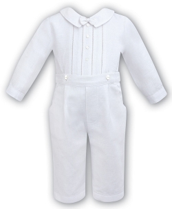 Lovely Boys Christening Outfit In White By Sarah Louise