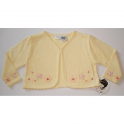 A4544 Sarah Louise baby girl cardigan in lemon