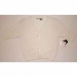 A700 Sarah Louise girl white short sleeves cardigan