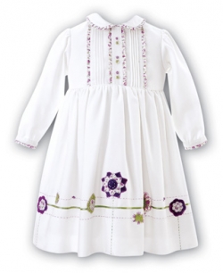 SALE Sarah Louise Ivory dress with lilac frills and flowers