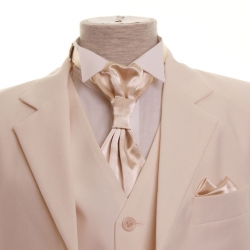 Boys Ivory Cravat With Handkerchief