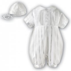 Sarah Louise Boys White Christening Outfit Silk Like