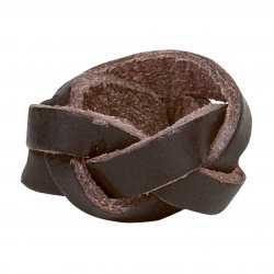 Woggle Plaited Leather for Scouts Brown Colour