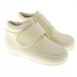 SALE Baby And Toddler Boys Ivory Boots in Patent