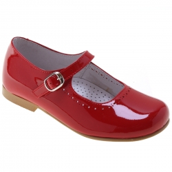 Patent Red Shoes For Girls Leather Mary Jane Style