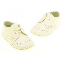 Baby Boys Ivory Patent  Leather Shoes