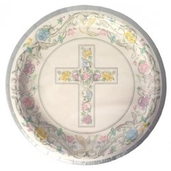 Pack of 8 Baptism Or Christening Party Plates Large