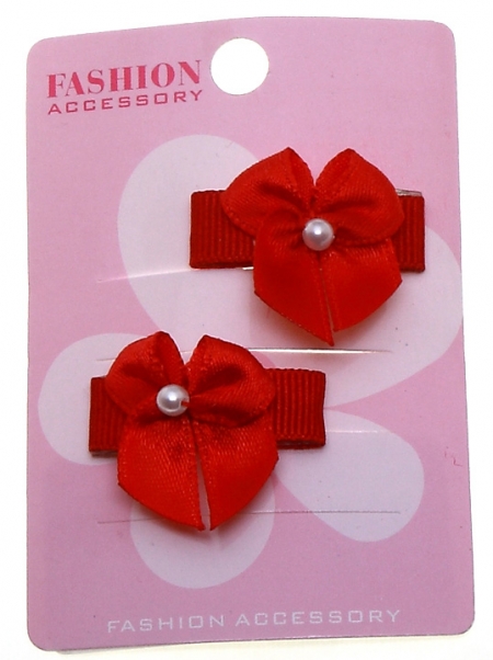 Pair Of Red Ribbon Bow Bead Sheepies