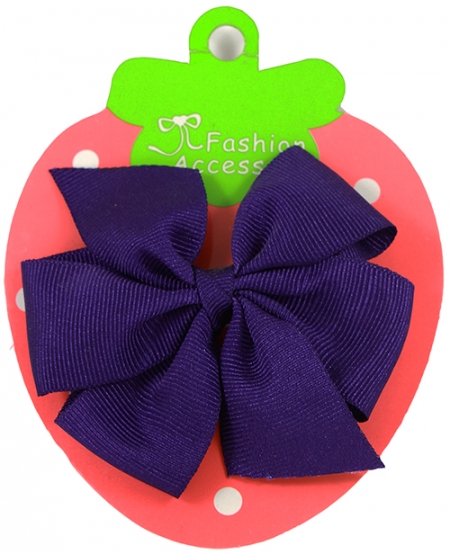 Purple Hair Bow Large Grosgain Ribbon