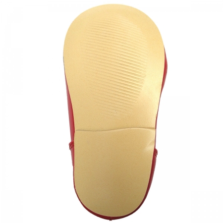 Baby And Toddler Girls Red Shoes In Patent With Diamonates And Red Beads #5