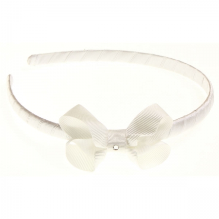 White bow Alice band