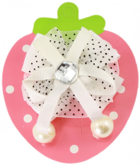 Crytal Pearl White Hair Bow