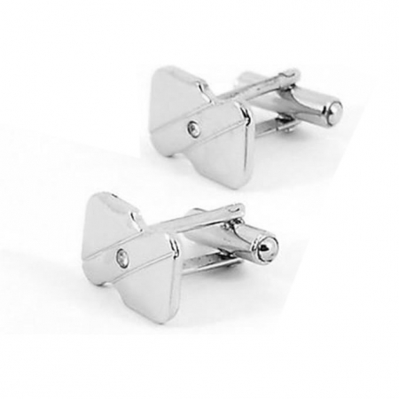 Boys Cufflinks Rectangle Diagonal And Diamante
