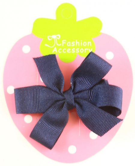 Boutique Hair Bow in navy