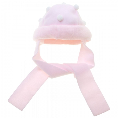 Baby Girls Pink Pom Pom Hat And Scarf Set By Albero
