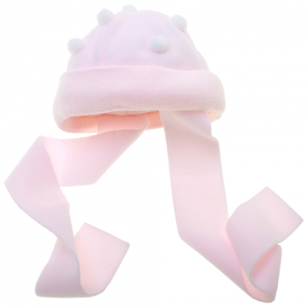 Baby Girls Pink Pom Pom Hat And Scarf Set By Albero #2