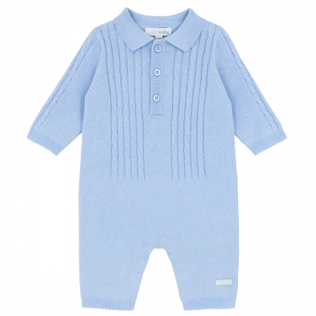 Blues Babywear Baby Boys Knitted Cable One Piece Romper