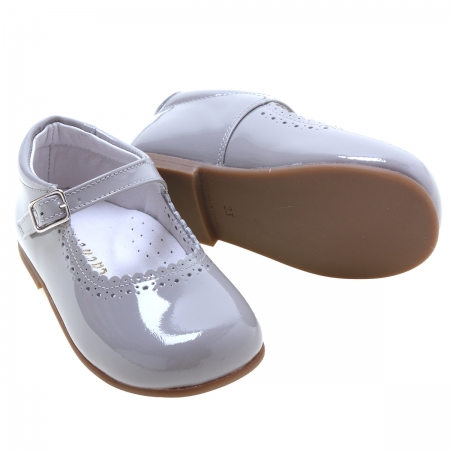 Toddler Girls Mary Jane Ice Grey Patent Shoes #2