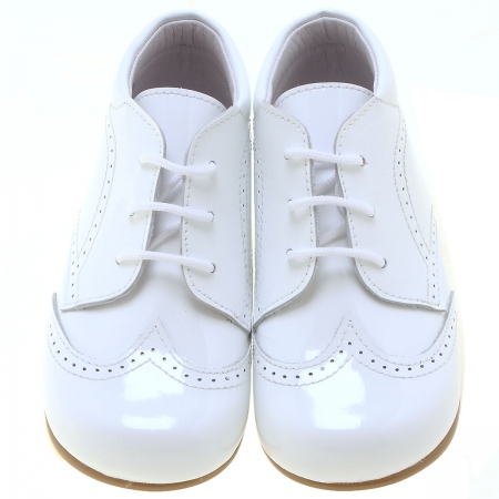 Boys White Boots in Patent Leather #3