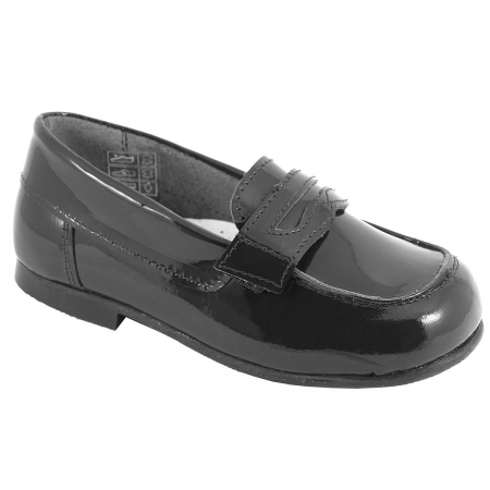 Black Patent Loafer Shoes