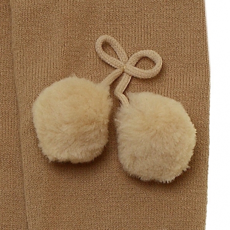 Caramel Colour Pom Pom Tights By Spanish Carlomagno #2
