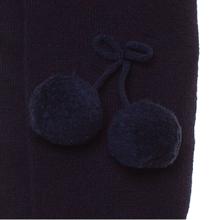 Carlomagno Pom Pom Navy Tights #2