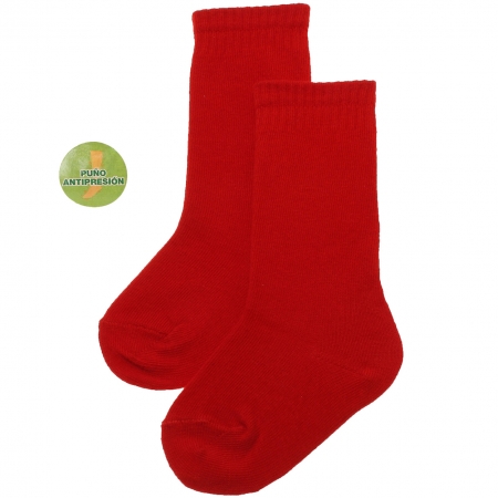Plain Knee High Red Socks For Babies And Toddlers