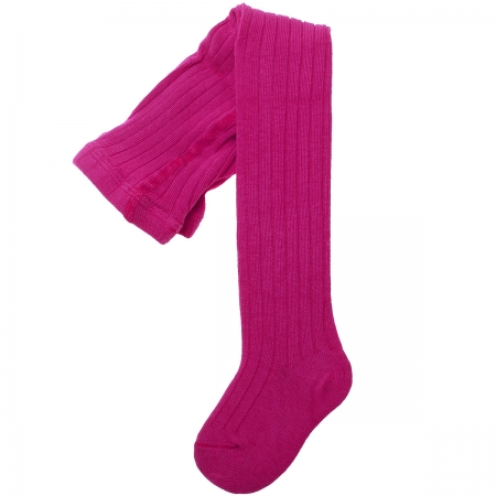 Made In Spain Carlomagno Fuchsia Ribbed Tights
