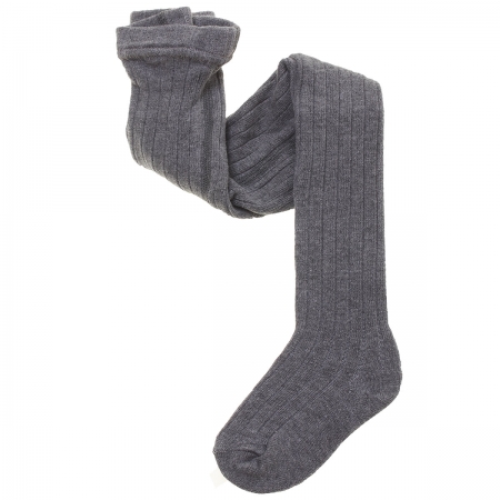 Carlomagno Ribbed Grey Tights