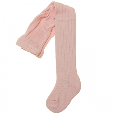 Made In Spain Carlomagno Pink Ribbed Tights