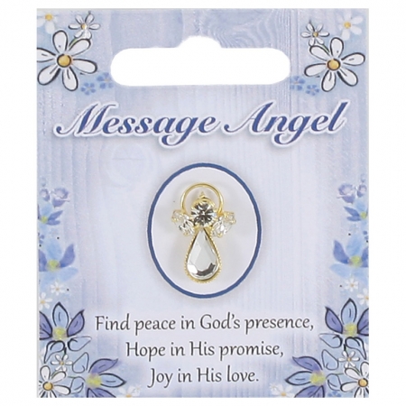 Glass Message Angel Communion Pin or Brooch