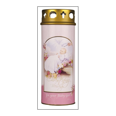 Christening Candles for Baby Girls